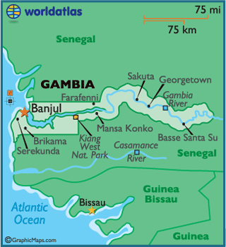 carte du gambie